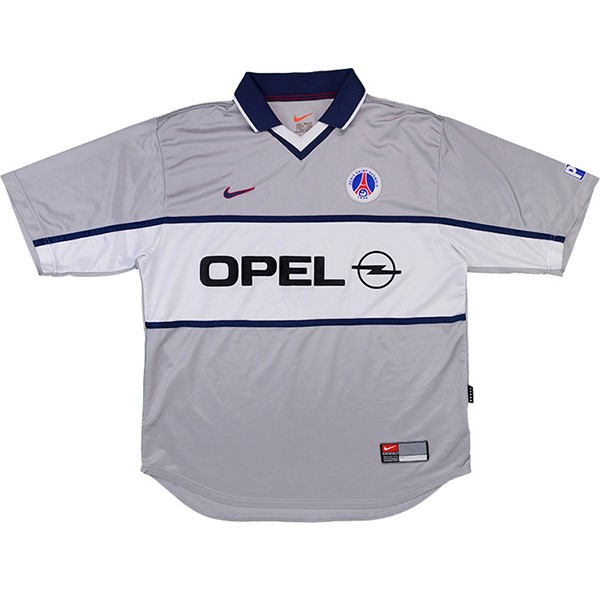 Auswärtstrikot Thailand Paris Saint Germain Retro 2000 Grau Günstige Fußballtrikots